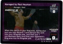 Managed by Paul Heyman (SS3) Foil